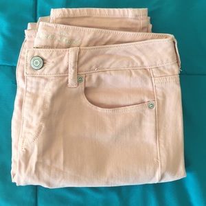 American Eagle Pink Skinny Jeans- Size 8 Long